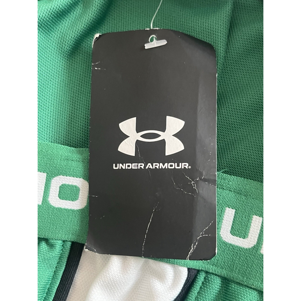 Under Armour Tech Play Up Shorts Womens XL Green Stripe - Picture 6 of 8